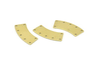 Brass Rectangle Blank, 12 Raw Brass Rectangle Connectors With 7 Holes, Stamping Blanks (28x10x0.80mm) M084