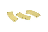 Brass Rectangle Blank, 12 Raw Brass Rectangle Connectors With 7 Holes, Stamping Blanks (28x10x0.80mm) M084