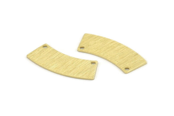Brass Rectangle Blank, 12 Textured Raw Brass Rectangle Connectors With 2 Holes, Stamping Blanks (28x10x0.80mm) M086