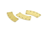 Brass Rectangle Blank, 12 Textured Raw Brass Rectangle Connectors With 7 Holes, Stamping Blanks (28x10x0.80mm) M088