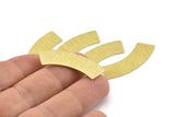 Brass Rectangle Blank, 10 Textured Raw Brass Rectangle Stamping Blanks (37x10x0.80mm) M099