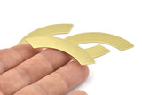Brass Rectangle Blank, 8 Raw Brass Rectangle Stamping Blanks (50x10x0.80mm) M092