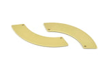Brass Rectangle Blank, 8 Raw Brass Rectangle Connectors With 2 Holes, Stamping Blanks (50x10x0.80mm) M093