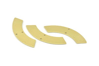 Brass Rectangle Blank, 8 Raw Brass Rectangle Connectors With 2 Holes, Stamping Blanks (50x10x0.80mm) M094