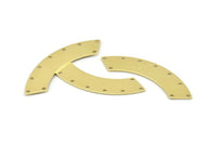 Brass Rectangle Blank, 8 Raw Brass Rectangle Connectors With 9 Holes, Stamping Blanks (50x10x0.80mm) M095