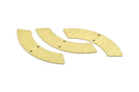 Brass Rectangle Blank, 8 Textured Raw Brass Rectangle Connectors With 2 Holes, Stamping Blanks (50x10x0.80mm) M101