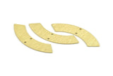 Brass Rectangle Blank, 8 Textured Raw Brass Rectangle Connectors With 2 Holes, Stamping Blanks (50x10x0.80mm) M101