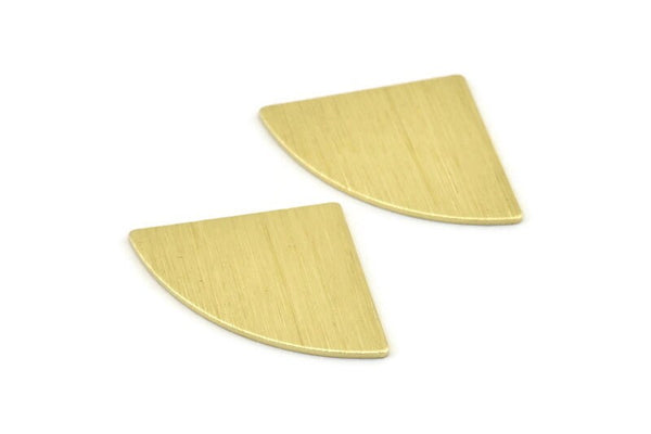 Brass Triangle Blank, 10 Textured Raw Brass Fan Stamping Blanks, Findings (30x19x0.80mm) M322