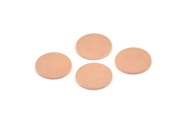 Bakır Yuvarlak Etiket, 24 Ham Bakır Yuvarlak Damgalama Boşluğu, Bulgular (12x0,80 mm) M314