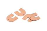 U Shaped Charm, 12 Raw Copper U Shaped Charms With 1 Hole, Stamping Blanks, Findings (15x0.80mm) M312
