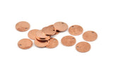 Copper Cabochon Tag, 24 Raw Copper Cabochon Tags With 1 Hole, Stamping Tags (12x0.80mm) M316