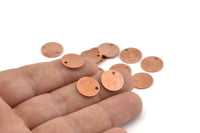 Copper Cabochon Tag, 24 Raw Copper Cabochon Tags With 1 Hole, Stamping Tags (12x0.80mm) M316