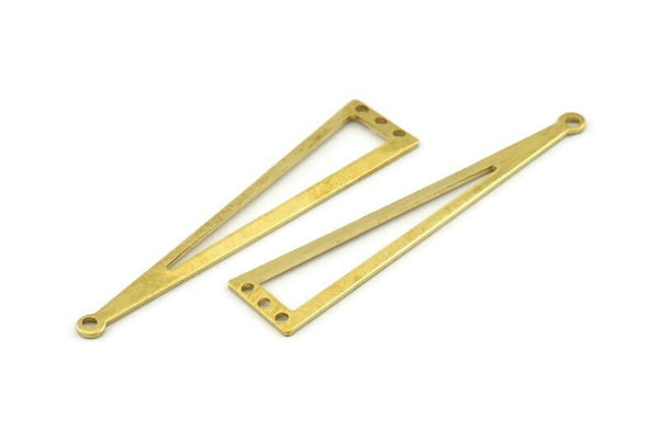 Pirinç Üçgen Tılsım, 4 Delikli 24 Ham Pirinç Üçgen Tılsım, Bulgular (50x11x0,80 mm) A1481