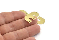 Pirinç U Şeklinde Tılsım, 5 Delikli 24 Ham Pirinç U Şeklinde Tılsım, Boş (15x0,80 mm) M331