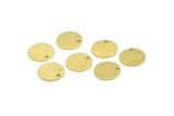 Brass Round Tag, 24 Textured Raw Brass Round Tags With 1 Hole, Stamping Tags (12x0.80mm) M337