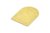 D Shape Blank, 6 Textured Raw Brass D Shaped Stamping Blanks, Findings (28x21x0.80mm) M351