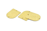 D Şeklinde Tılsım, 2 Delikli 6 Dokulu Ham Pirinç D Şeklinde Tılsım, Damgalama Boşlukları, Bulgular (28x21x0,80 mm) M352