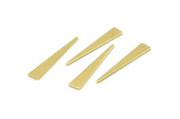 Brass Triangle Blank, 50 Raw Brass Tiny Triangle Stamping Blanks, Findings (26x4.5x0.80mm) M142