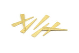Brass Triangle Blank, 50 Textured Raw Brass Tiny Triangle Stamping Blanks, Findings (26x4.5x0.80mm) M136