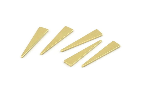 Brass Triangle Blank, 50 Raw Brass Tiny Triangle Stamping Blanks, Findings (20x4.5x0.80mm) M140