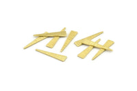 Brass Triangle Blank, 50 Textured Raw Brass Tiny Triangle Stamping Blanks, Findings (20x4.5x0.80mm) M138