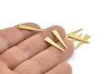 Brass Triangle Blank, 50 Textured Raw Brass Tiny Triangle Stamping Blanks, Findings (20x4.5x0.80mm) M138