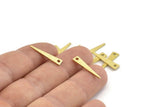 Brass Triangle Charm, 50 Textured Raw Brass Tiny Triangle Charms With 1 Hole, Findings (20x4.5x0.80mm) M139