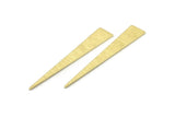 Brass Triangle Blank, 12 Textured Raw Brass Triangle Stamping Blanks, Findings (50x8x0.80mm) M150