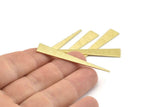 Brass Triangle Blank, 12 Textured Raw Brass Triangle Stamping Blanks, Findings (50x8x0.80mm) M150