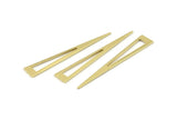 Brass Triangle Blank, 12 Raw Brass Triangle Stamping Blanks, Findings (50x8x0.80mm) M152