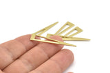 Brass Triangle Blank, 24 Raw Brass Triangle Stamping Blanks, Findings (40x8x0.80mm) M156