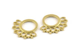 Brass Charm, 4 Raw Brass - Charm - Pendant  - Findings (24x21x1.5mm) N1316