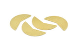 Brass Moon Blank, 12 Raw Brass Moon Stamping Blanks (31x11x0.80mm) M191