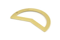 Brass Moon Charm, 10 Raw Brass Moon Charms With 1 Hole, Blanks (38x18x0.80mm) M227