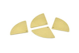 Pirinç Üçgen Tılsım, 1 Delikli 10 Ham Pirinç Yelpaze Tılsımı, Damgalama Boşlukları, Bulgular (30x19x0,80 mm) M219
