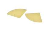 Brass Triangle Blank, 6 Raw Brass Fan Stamping Blanks, Findings (40x28x0.80mm) M214