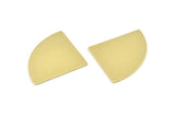 Brass Triangle Blank, 6 Raw Brass Fan Stamping Blanks, Findings (40x28x0.80mm) M214