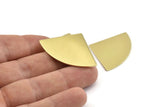 Brass Triangle Blank, 6 Raw Brass Fan Stamping Blanks, Findings (40x28x0.80mm) M214
