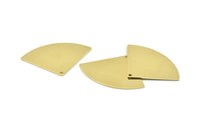 Pirinç Üçgen Tılsım, 1 Delikli 6 Ham Pirinç Yelpaze Tılsımı, Damgalama Boşlukları, Bulgular (40x28x0,80 mm) M215