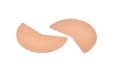 Copper Moon Blank, 4 Copper Raw Moon Stamping Blanks (38x18x0.80mm) M241