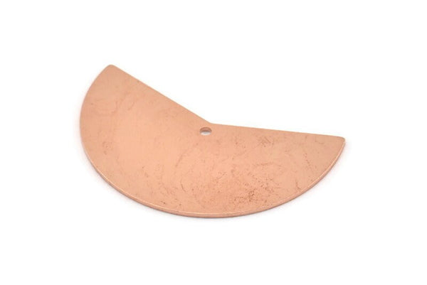 Bakır Ay Tılsımı, 1 Delikli 4 Bakır Ham Ay Tılsımı, Boşluklar (38x18x0,80 mm) M242