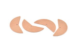 Bakır Ay Tılsımı, 1 Delikli 10 Bakır Ham Ay Tılsımı, Boşluklar (31x11x0,80 mm) M251