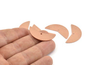 Bakır Ay Tılsımı, 1 Delikli 10 Bakır Ham Ay Tılsımı, Boşluklar (31x11x0,80 mm) M251