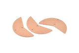 Bakır Ay Tılsımı, 2 Delikli 10 Bakır Ham Ay Tılsımı, Kolye Uçları, Boşluklar (31x11x0,80 mm) M252