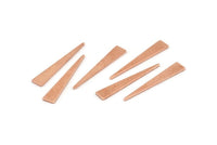 Copper Triangle Blank, 50 Raw Copper Triangle Blanks (26x4.5x0.80mm) M260