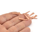 Copper Triangle Blank, 50 Raw Copper Triangle Blanks (20x4.5x0.80mm) M262
