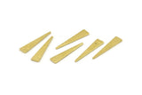 Brass Triangle Blank, 50 Hammered Raw Brass Triangle Blanks (20x4.5x0.80mm) M264
