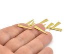 Brass Triangle Blank, 50 Hammered Raw Brass Triangle Blanks (20x4.5x0.80mm) M264