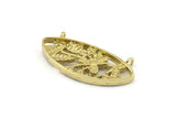 Brass Pendant, 2 Raw Brass - Bee Charm -  Brass Bee Pendant With Loops - Findings (35x15x3mm) N1336
