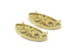 Brass Pendant, 2 Raw Brass - Bee Charm -  Brass Bee Pendant With Loops - Findings (35x15x3mm) N1336